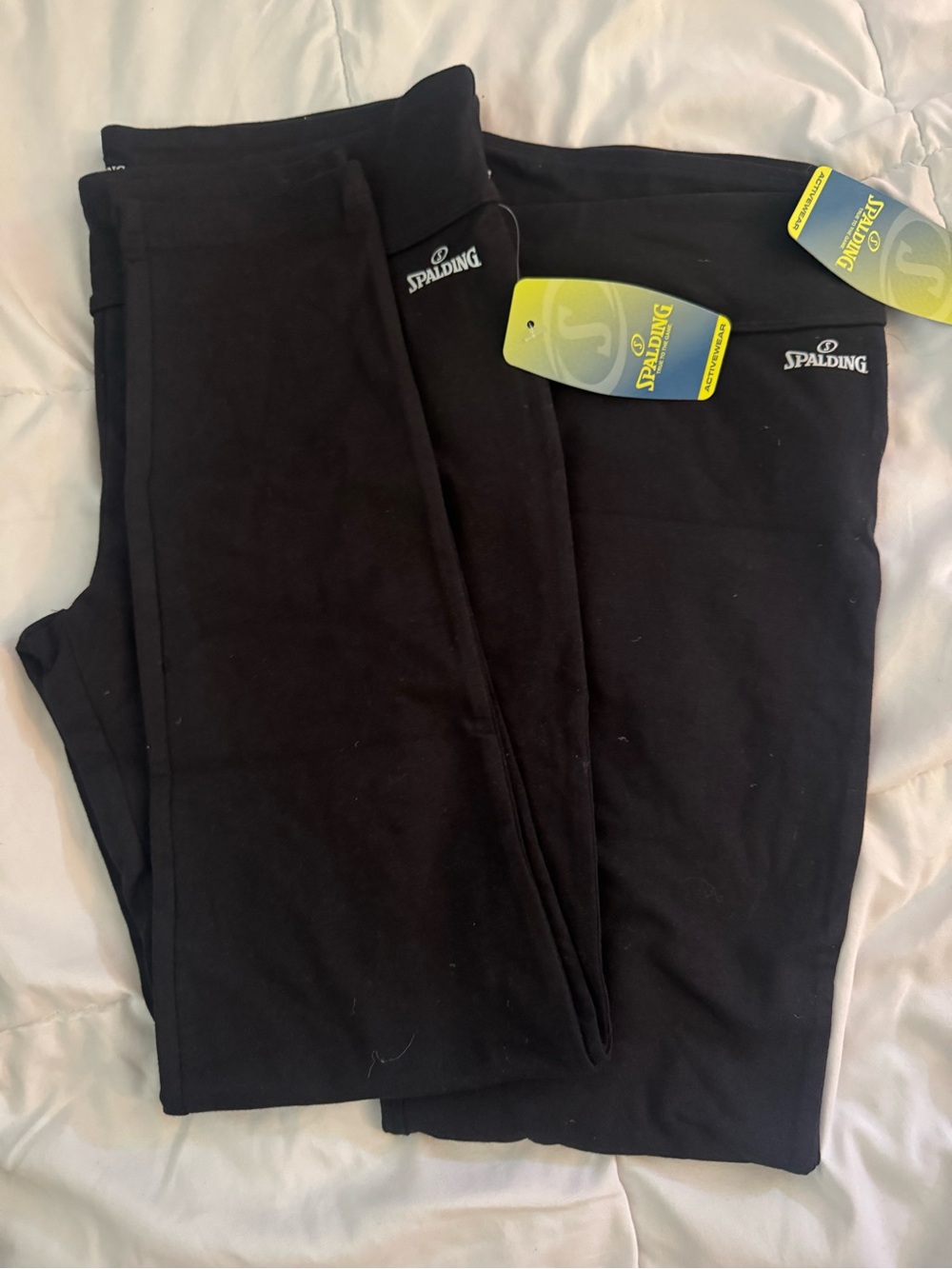 Spalding Black Performance Leggings with Logo
